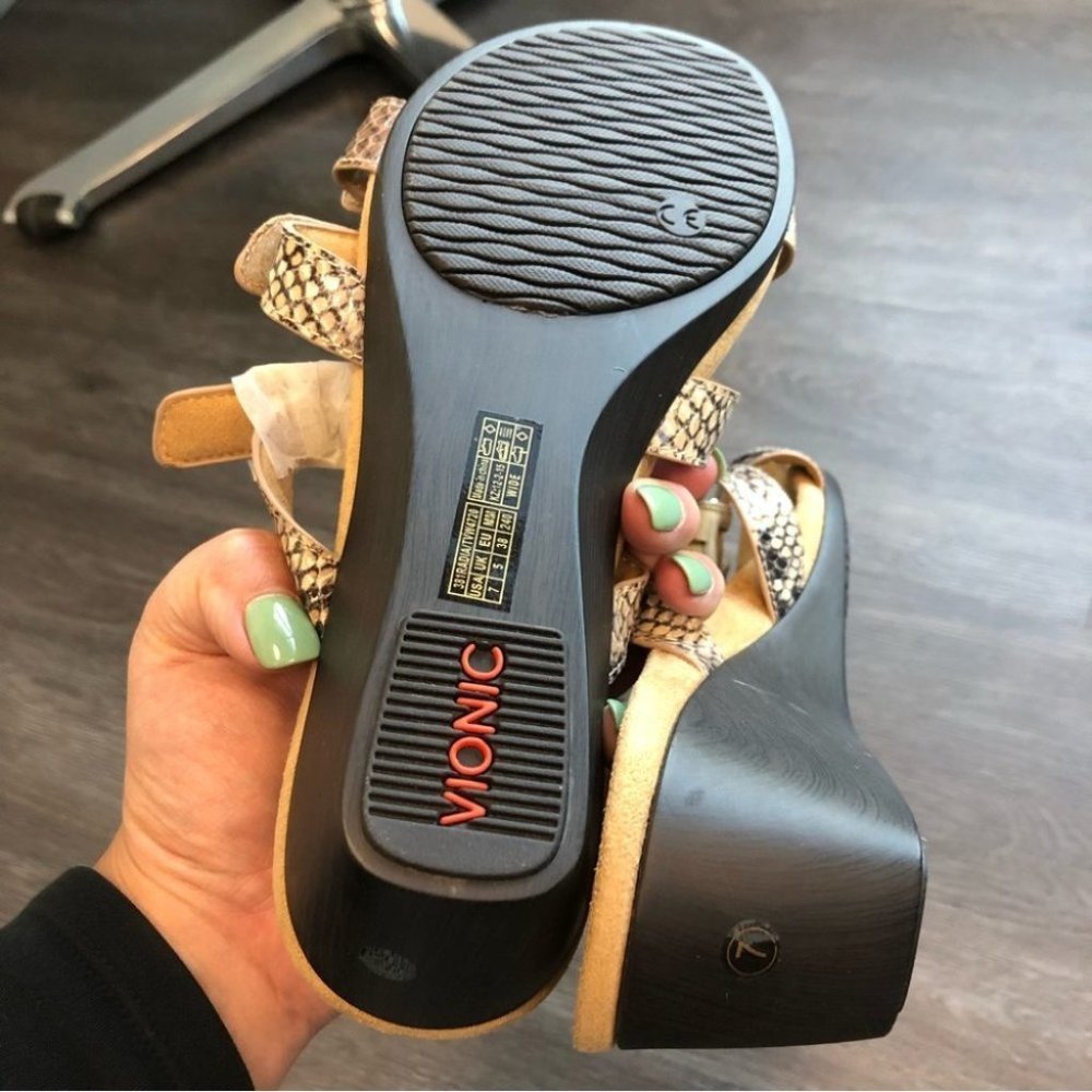 Vionic Snakeskin Pattern Sandals - image 8